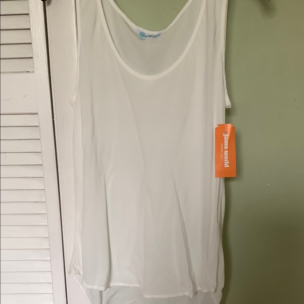 White Sleeveless Top